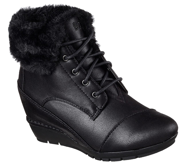 Skechers Women Bobs High Peaks - Flurry Dust Black