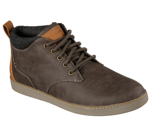 Skechers Men Boots: Helmer Charcoal