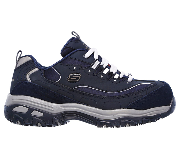 Skechers Women Work: D'Lites - Pooler Alloy Toe Navy/Charcoal