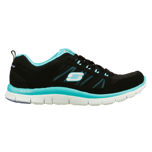 Skechers Women Flex Appeal - Adaptable Black/Turquoise