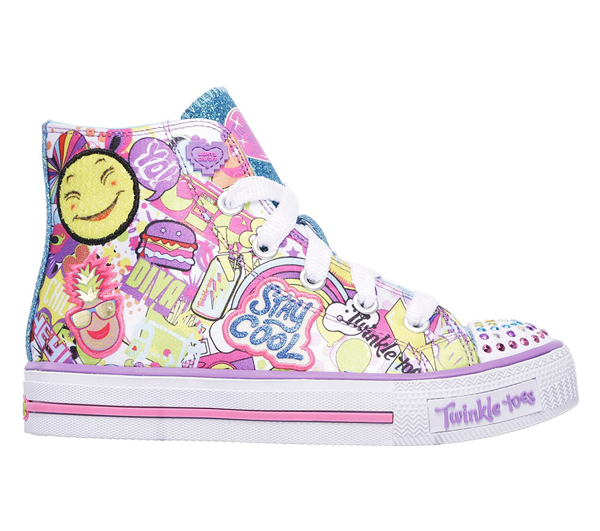 Skechers Girls Twinkle Toes: Shuffles - Trendy Talk Multi