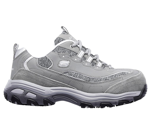 Skechers Women Work: D'Lites - Pooler Alloy Toe Gray