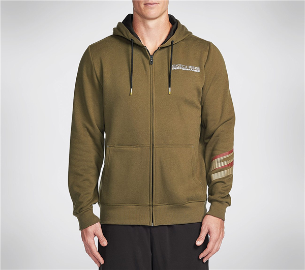 Skechers Men Launch Zip Hoodie Green