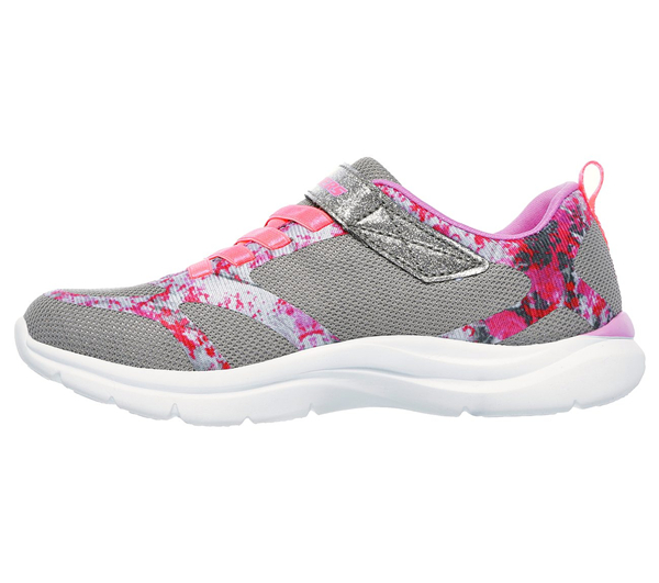 Skechers Girls Trainer Lite - Bright Racer Gray/Pink