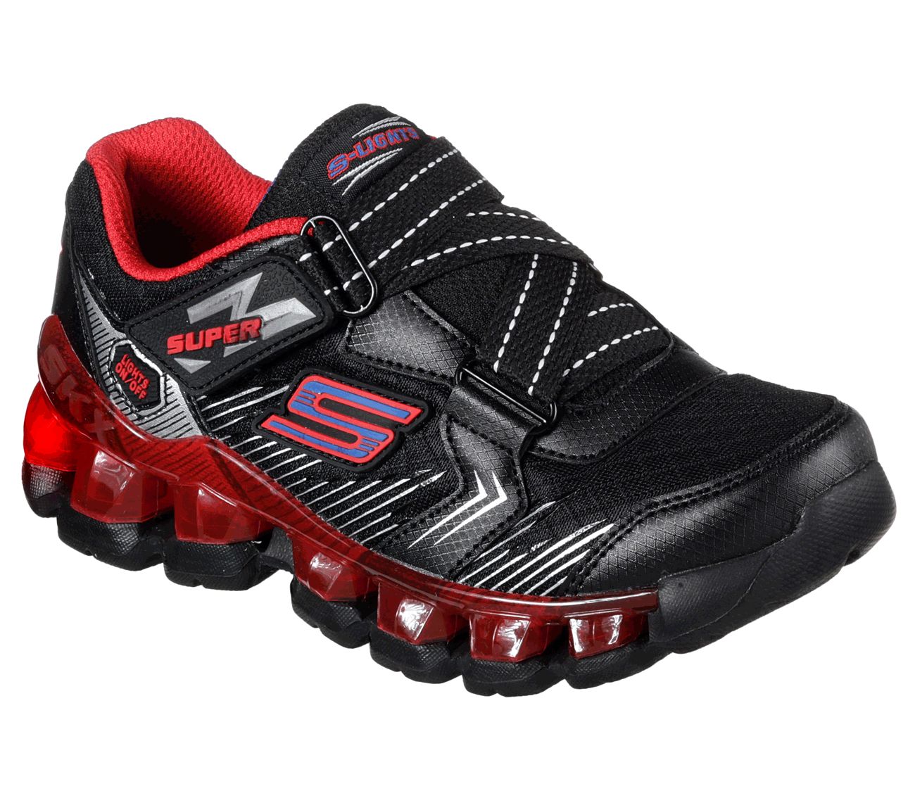 Skechers Boys S Lights: Flashpod - Skirmish Black/Red/Blue
