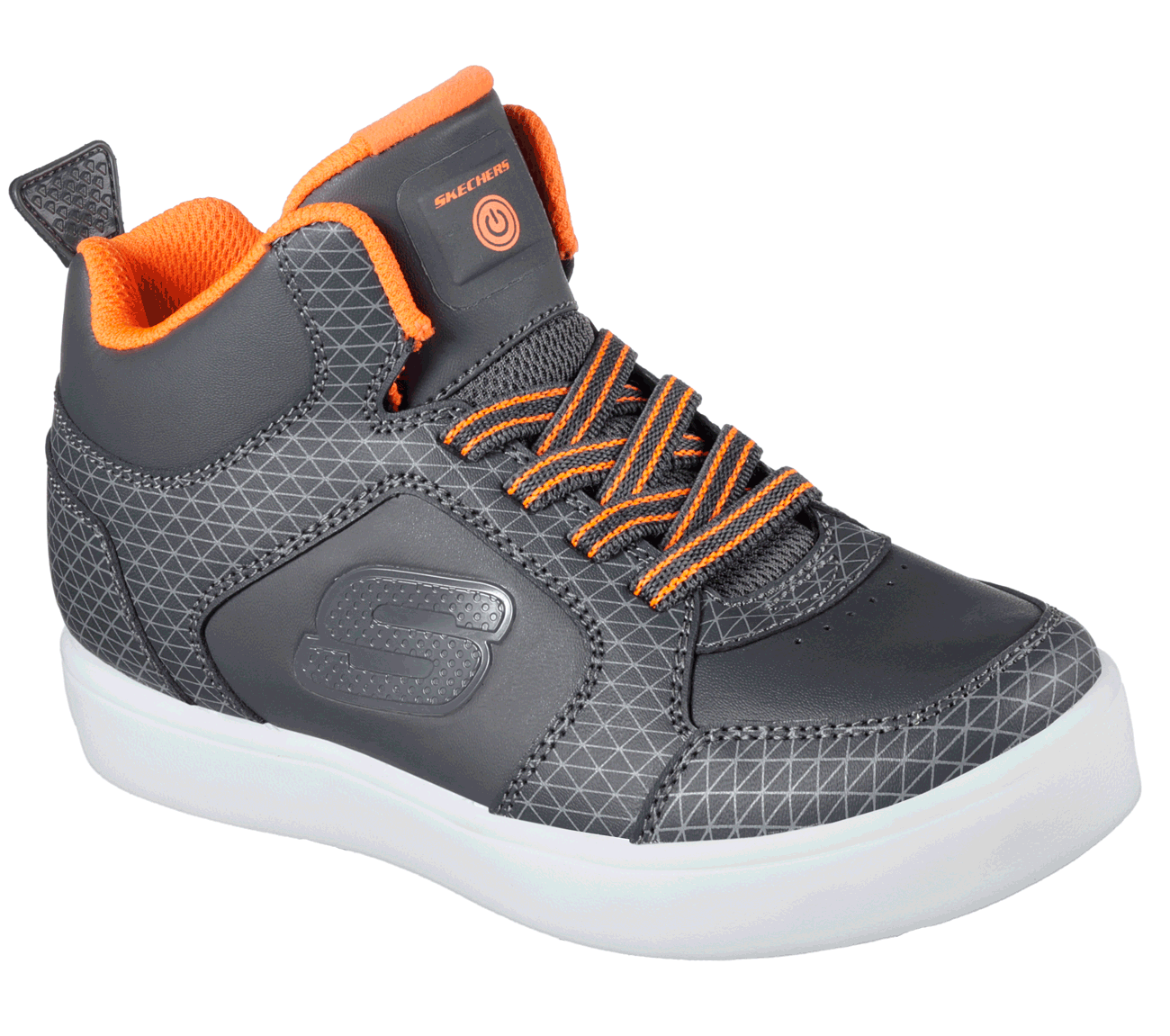 Skechers Boys S Lights: Energy Lights - Tarvos Charcoal/Orange