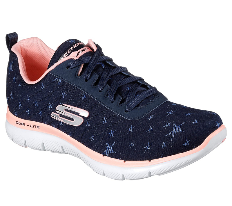 Skechers Women Flex Appeal 2.0 - Starry Night Navy/Pink