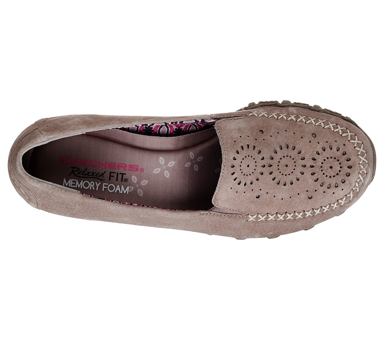 Skechers Women Relaxed Fit: Bikers - Traffic Dark Taupe