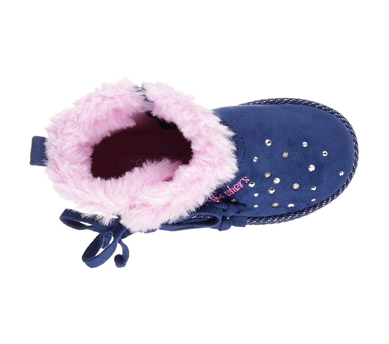Skechers Girls Twinkle Toes: Glamslam - Cozy Daze Navy/Pink