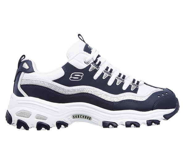 Skechers Women D'Lites - New Retro Navy/White