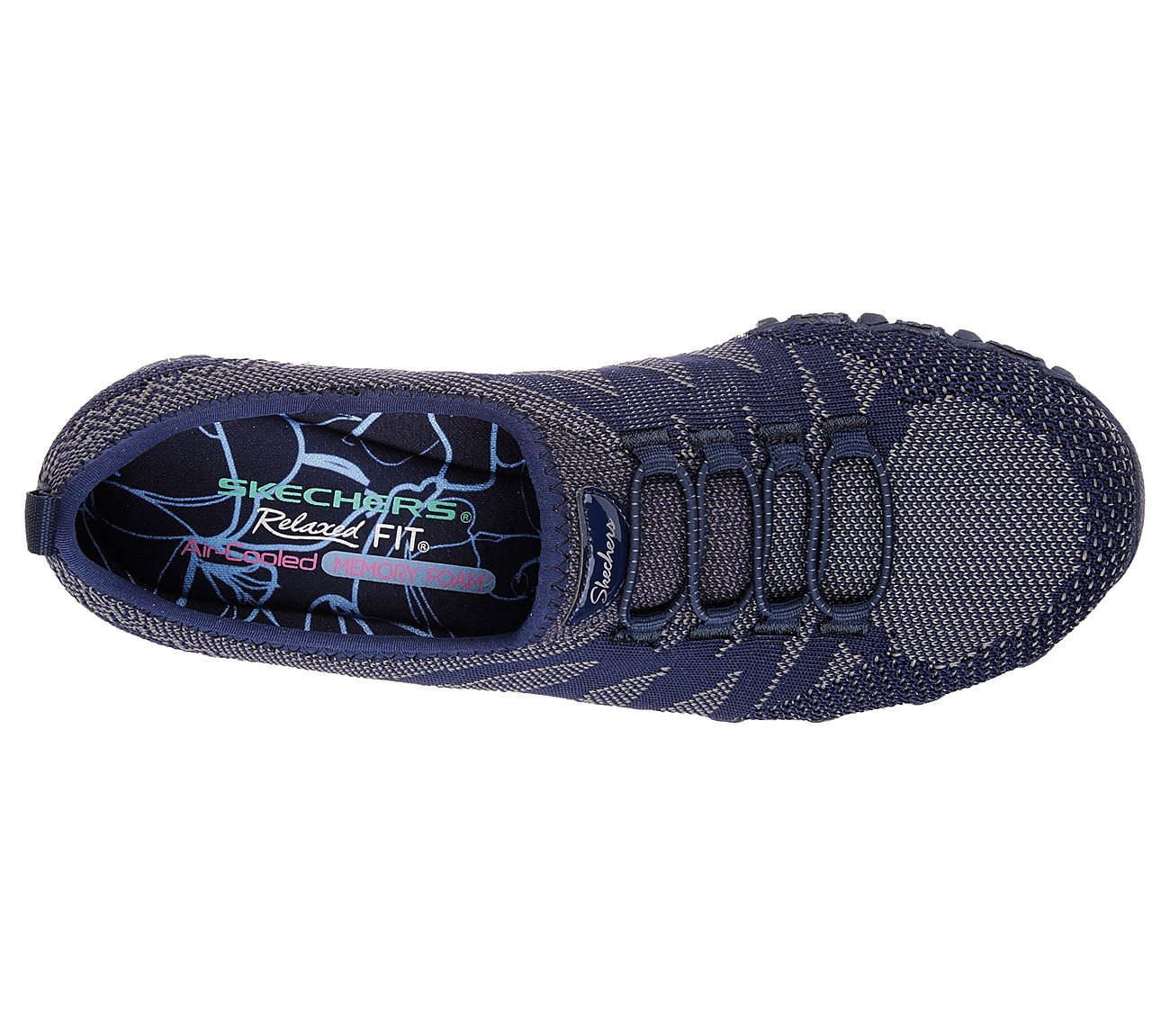 Skechers Women Relaxed Fit: Bikers - Get With Knit Navy