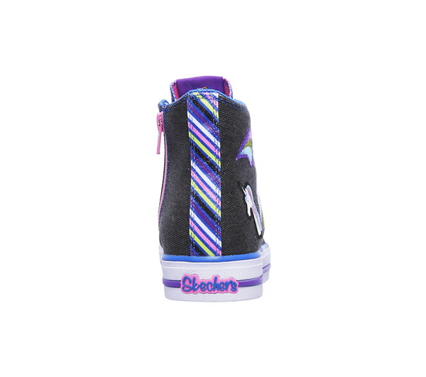 Skechers Girls Twinkle Toes: Shuffles - Twist Turns Black/Multi