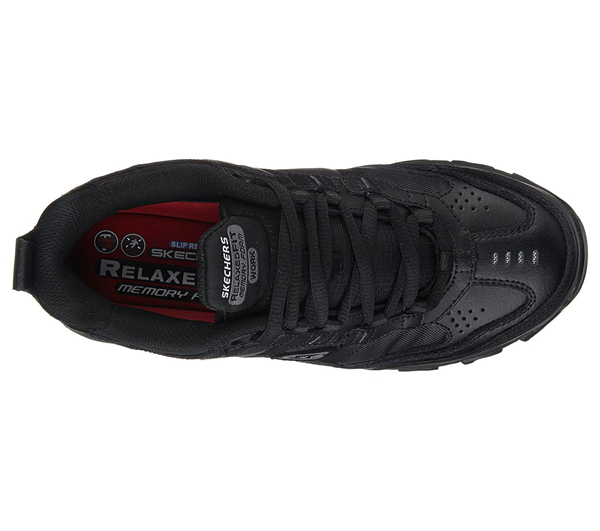 Skechers Women Work: Relaxed Fit D'Lites - Tolland Comp Toe Black