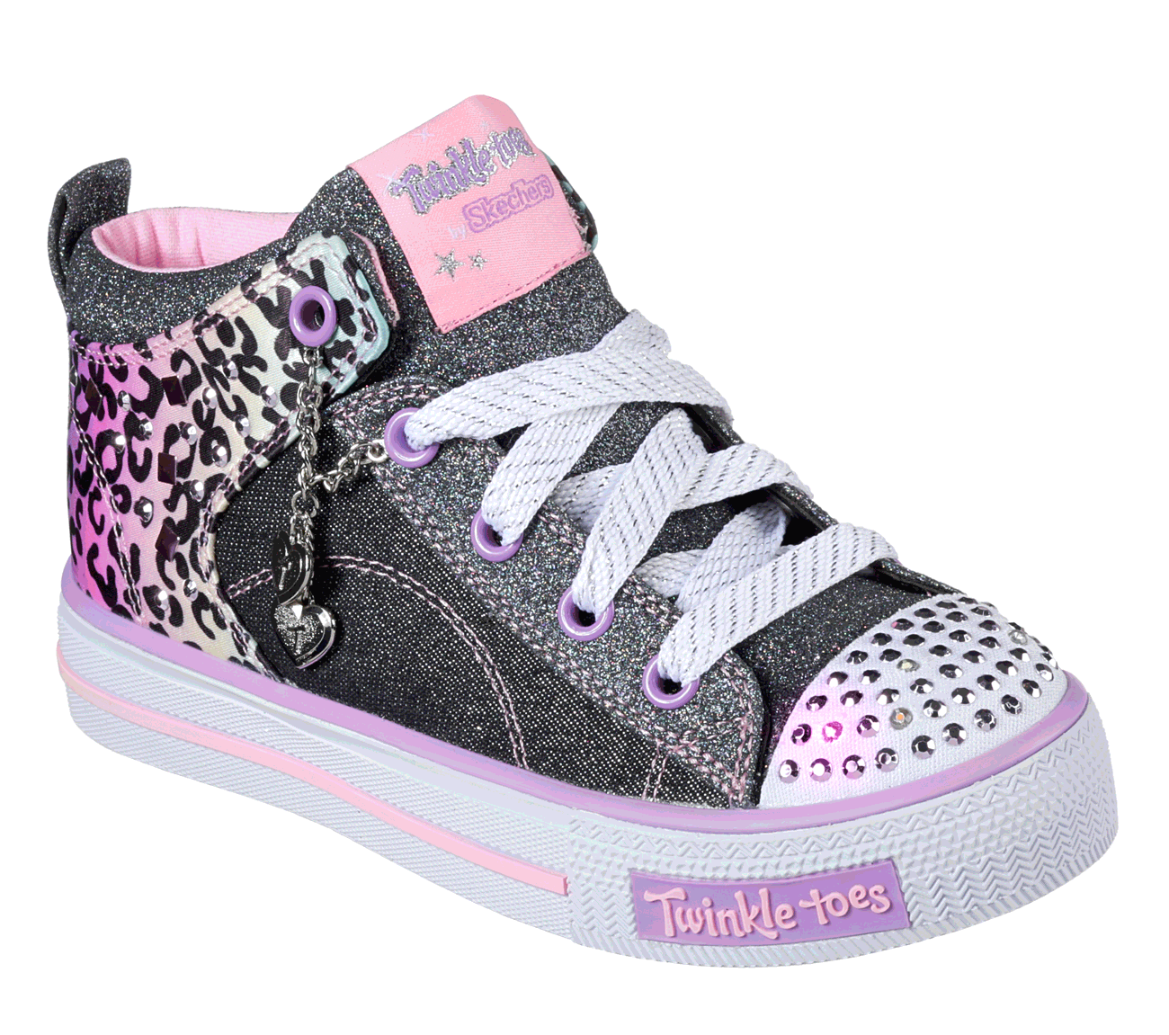 Skechers Girls Twinkle Toes: Shuffles - Journey Jumpz Black/Multi