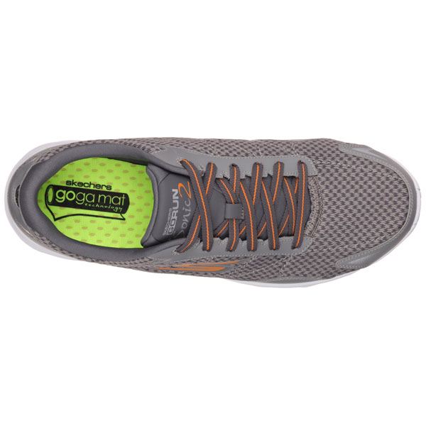 Skechers Men Extra Wide Fit (4E) Shoes - Sonic Charcoal/Orange