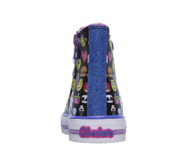 Skechers Girls Twinkle Toes: Shuffles - Chat Time Black/Multi