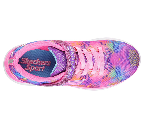 Skechers Girls Spirit Sprintz - Rainbow Raz Neon Pink/Multi