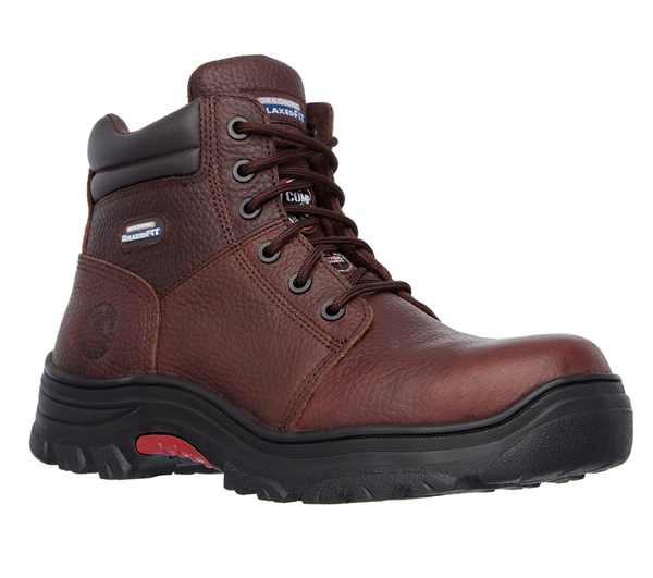 Skechers Men Work: Relaxed Fit Burgin Comp Toe Dark Brown