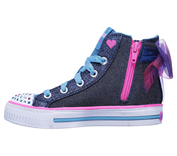 Skechers Girls Twinkle Toes: Shuffles - Fancy Faves Dark Denim