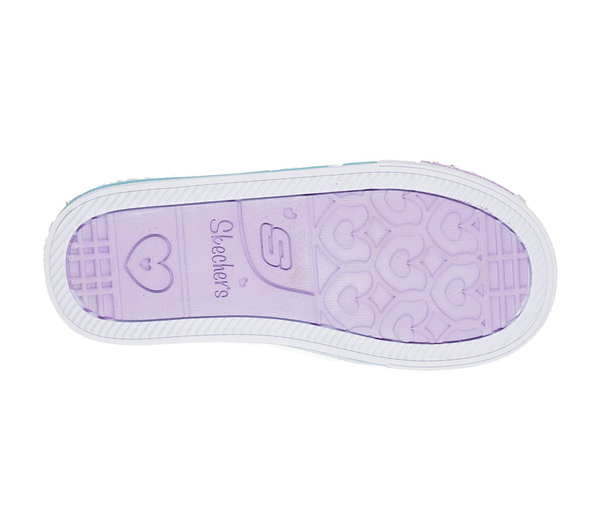 Skechers Girls Twinkle Toes: Shuffles - Itsy Bitsy Turquoise/Lavender