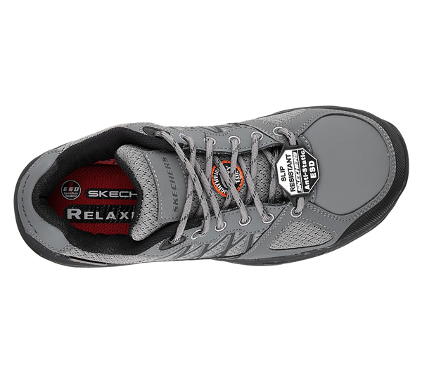 Skechers Men Work: Relaxed Fit Conroe - Searcy ESD Gray/Black