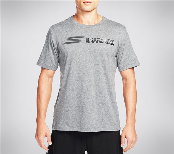 Skechers Men High Velocity - Adventure Tee Shirt Coal/Black