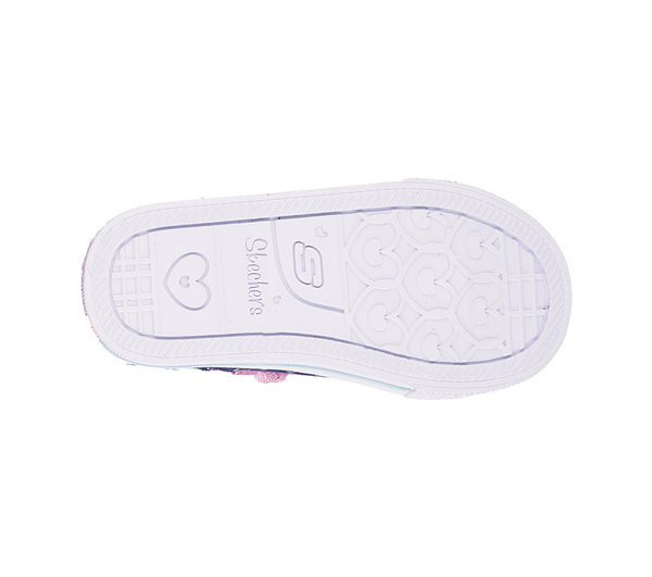 Skechers Girls Twinkle Toes: Shuffles - Bloom Boom Navy/Pink