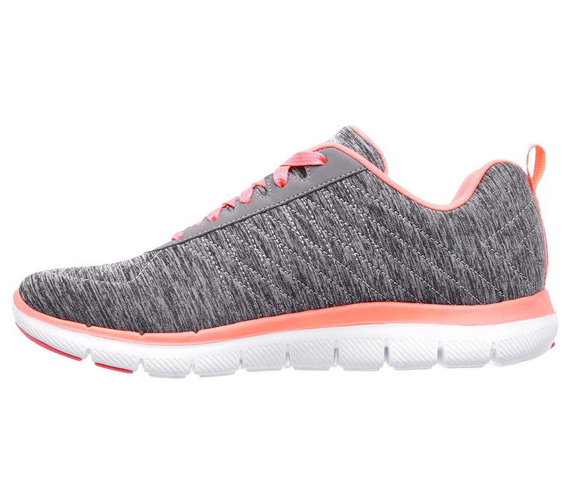 Skechers Women Flex Appeal 2.0 Gray/Coral