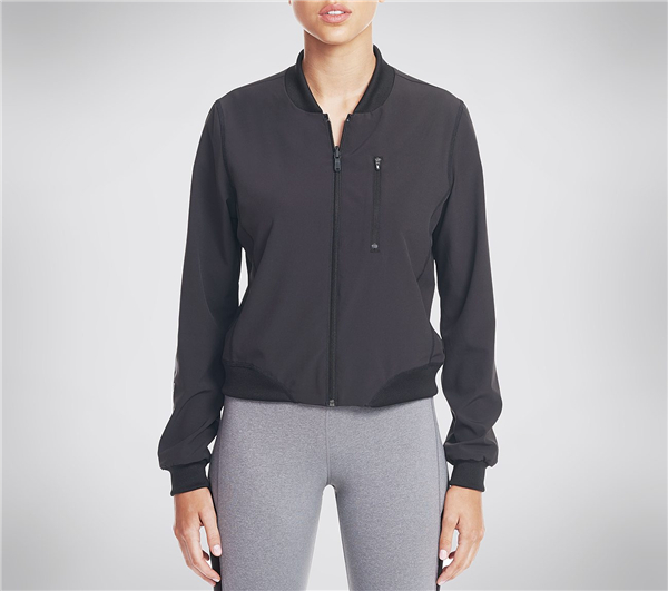 Skechers Women Ash Reversible Bomber Jacket Black/Multi