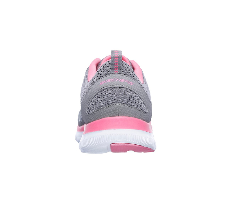 Skechers Women Flex Appeal 2.0 - Simplistic Gray/Hot Pink
