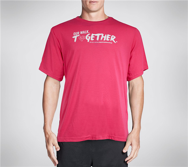 Skechers Men Inspire Graphic Tee Shirt BCFuchsia