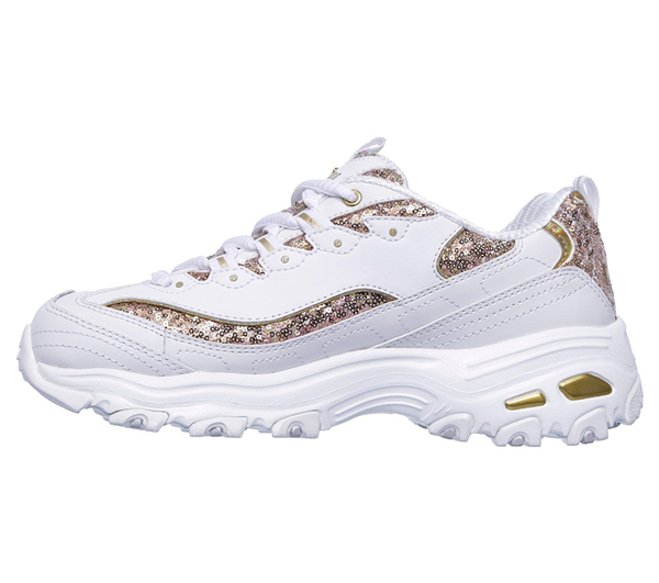 Skechers Women D'Lites - Fame Fortune White/Gold