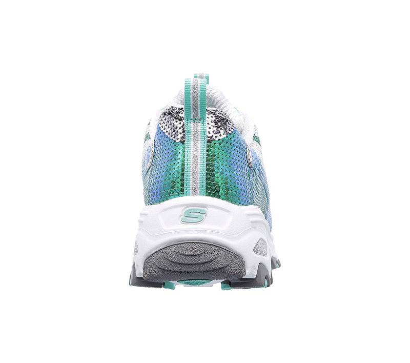 Skechers Women D'Lites - Made to Shine White/Blue