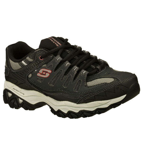 Skechers Men Wide Fit (2E) Shoes - Charcoal/Black
