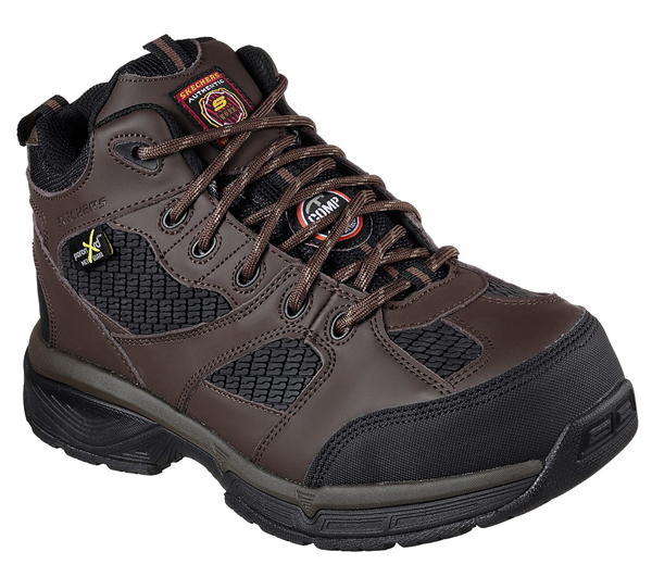 Skechers Men Work: Relaxed Fit Conroe - Centerton Comp Toe Brown
