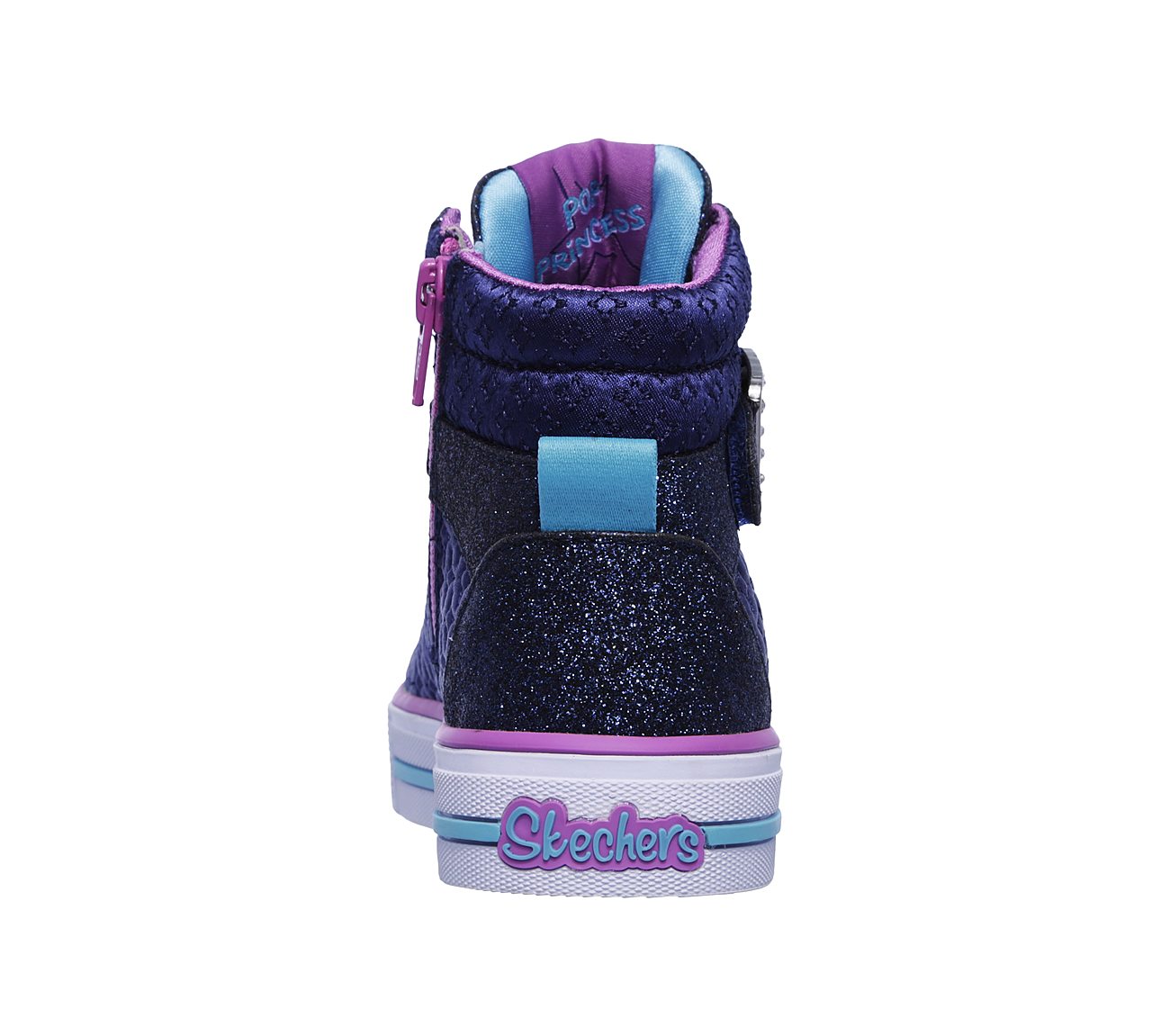 Skechers Girls Twinkle Toes: Shuffles - Twinkle Charm Navy/Turquoise