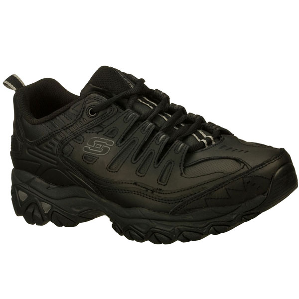 Skechers Men Wide Fit (2E) Shoes - Reprint Black