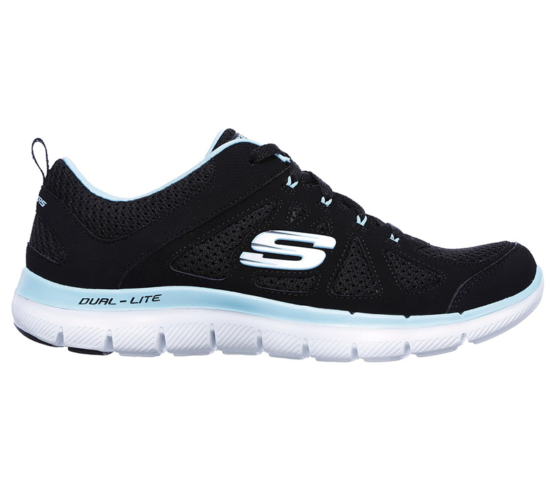 Skechers Women Flex Appeal 2.0 - Simplistic Black/Turquoise