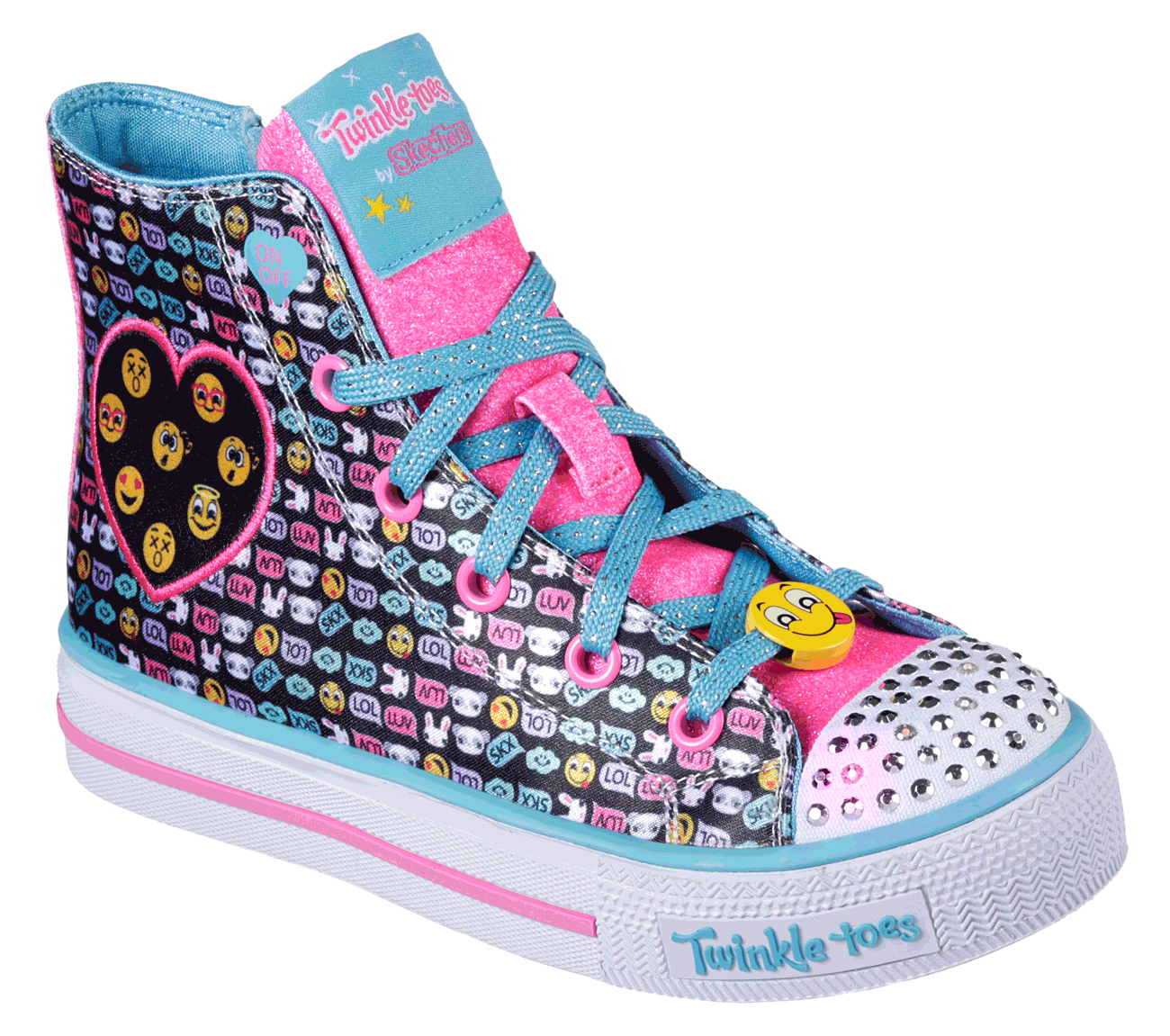 Skechers Girls Twinkle Toes: Shuffles Black/Multi