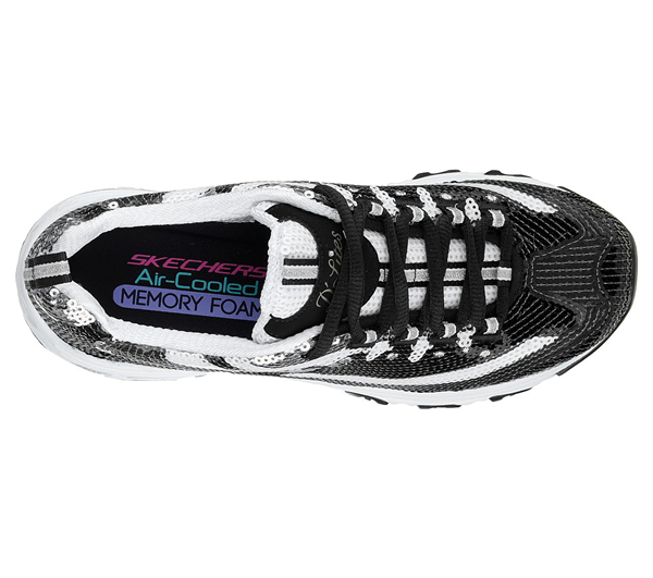 Skechers Women D'Lites - Made to Shine Black/White