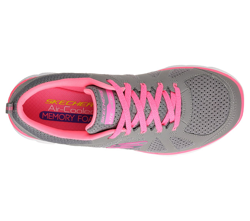 Skechers Women Flex Appeal 2.0 - Simplistic Gray/Hot Pink