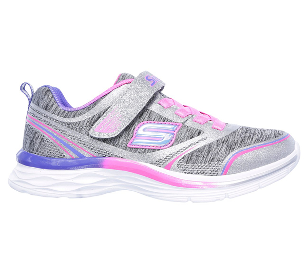 Skechers Girls Dream Dash - Preppy Prance Gray/Pink