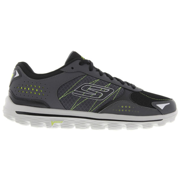 Skechers Men Extra Wide Fit (4E) Shoes - Flash Charcoal/Lime