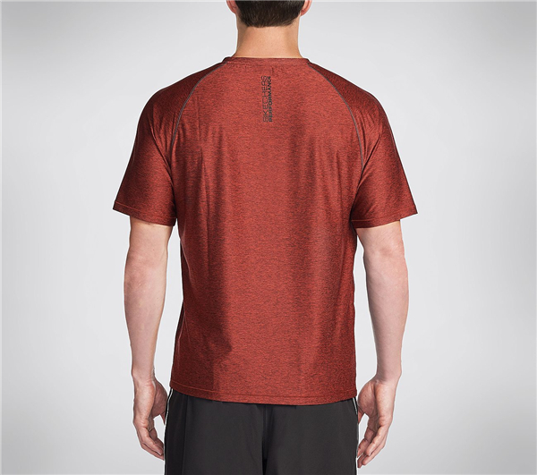 Skechers Men Eclipse V-Neck Tee Shirt Red