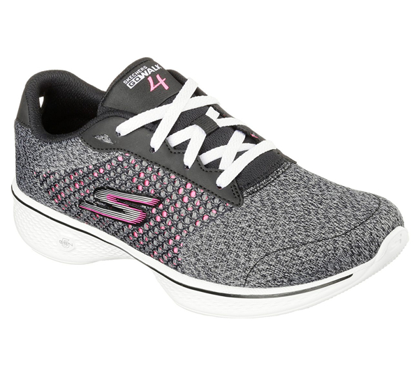 Skechers Women GOwalk 4 - Exceed Black/Hot Pink