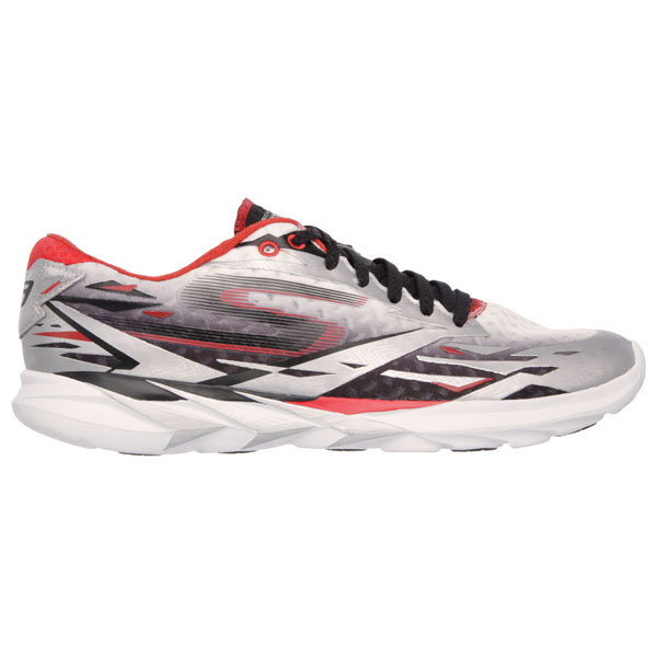 Skechers Men Extra Wide Fit (4E) Shoes - Speed Silver/Red