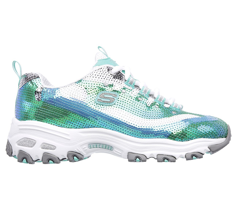 Skechers Women D'Lites - Made to Shine White/Blue