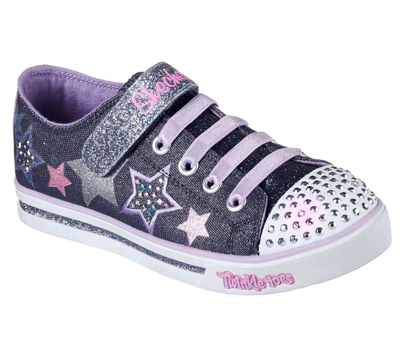 Skechers Girls Twinkle Toes: Sparkle Glitz - Twinklerella Denim/Multi
