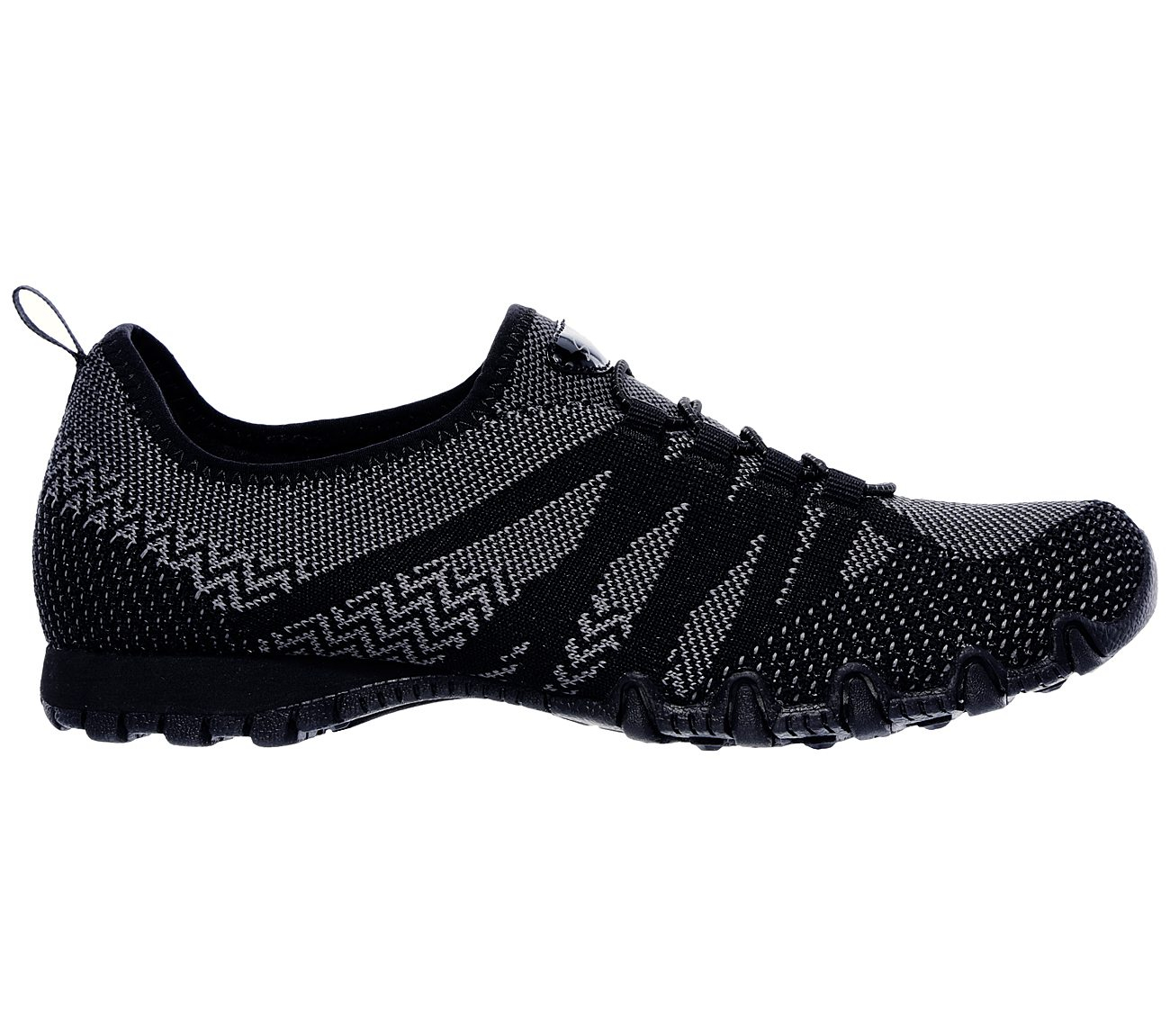 Skechers Women Relaxed Fit: Bikers - Get With Knit Black