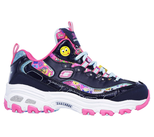 Skechers Girls D'Lites - Kickin Cool Navy/Multi